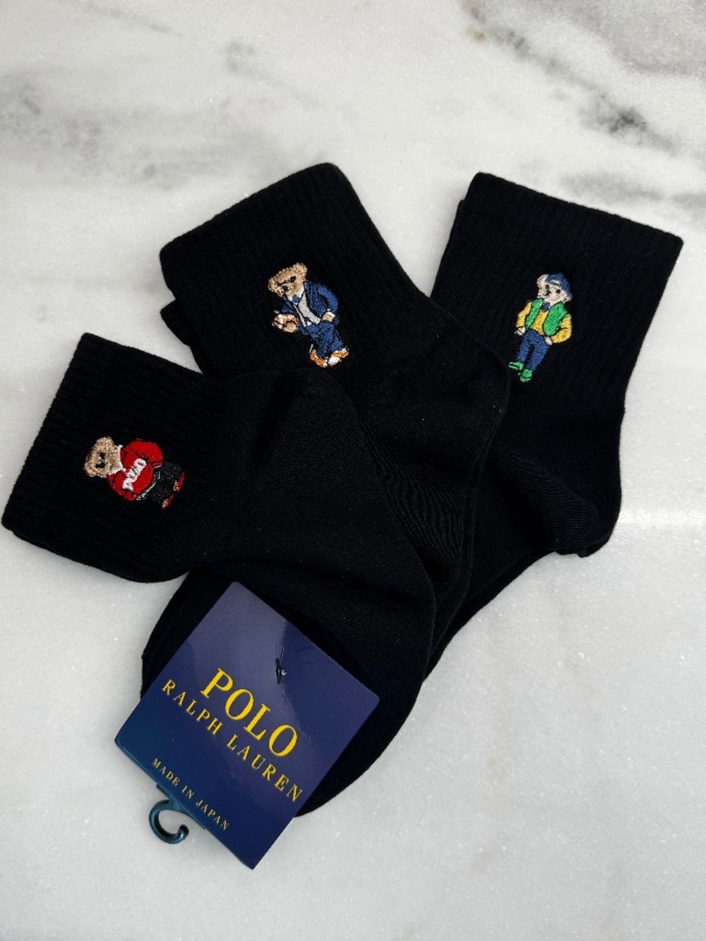 SUPER CUTE!!! NWT Polo Ralph Lauren Womens 3pk Bear Socks